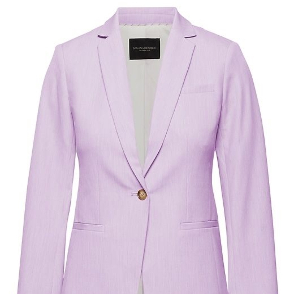 Banana Republic Pastel Lavender Tailored Blazer